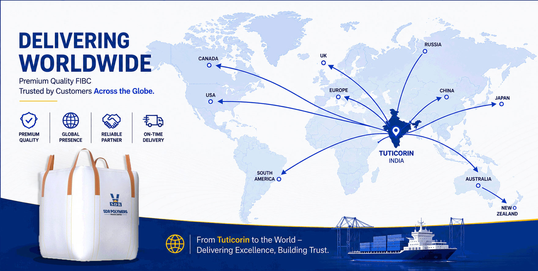 Worldwide Distribution Network with International Shipping and Global Delivery